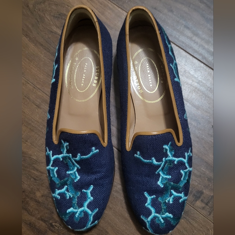 COPY - Stubb & Wotton Jean Flats size 8 genuine letter
